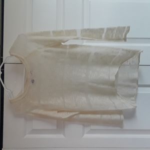 Light knit cream sweater with sparkle details